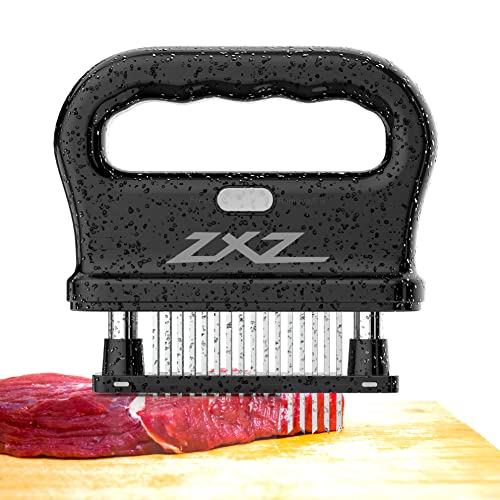 ZXZ Premium Meat Tenderizer Mallet – 48 Stainless Steel Blades, Ideal for Marinated Meats, Beef, Steak, Chicken, Poultry & More – Kitchen Must-Have Tools for Chefs & Cooking Enthusiasts - size: Large