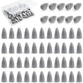 Bullet Fishing Weights Sinkers, 45 Pack Fishing Sinkers Worm Weights Sliding Fishing Sinkers for Bass Fishing Pitching and Flipping Texas Rigs Saltwater Freshwater Fishing Tackle - style: 1/4oz - 45pcs