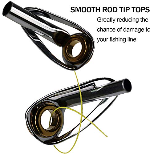 THKFISH Saltwater Rod Tip Repair Kit Heavy Duty Rod Repair Kit Stainless Steel Ceramics Fishing Rod Replacement Tips 30pcs/40pcs - color: 30PCS