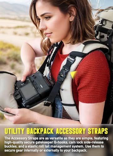 Molle Tactical Backpack Straps 24" Adjustable, Rush Tier System Molle Accessories for Military Assault Backpack Army Rucksack Attachment Nylon Compression Tie Down Strap for Tripod Gear, Sleeping Bag - color: Black 2Packs, style: Style B