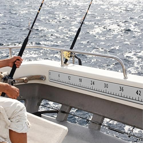 HZshark EVA Foam Fish Measuring Board, Fish Ruler with 3M Self-Adhesive Backing, 48" Fishing Tape Measure for Boats Sailboats Yachts Kayaks - color: Grey, size: 4.5"*48"