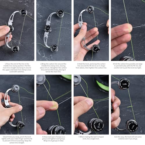 FG Knot Assist Tool，Knot Assist GT Knotter Leader Connection Knot Assist 2.0 for FG Knot Braided Line to Leader Connection Fishing Knot Tying Tool for Braid to Monofilament Leade - color: silver