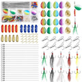 195pcs Spinner Making Kit Fishing Lure Making Kit Spinnerbaits Spinner Blade Clevis Feather Treble Hooks DIY Make Your Own Lure Set for Bass Trout Walleye Lures Fishing Gifts