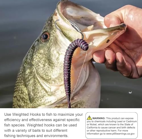 Twistlock Fishing Hooks, Swimbait Hooks Belly Offset Hooks Weighted Hook 1/0 3/0 4/0 for Soft Plastics Lures Fishing Saltwater Freshwater - color: Spring Weighted Hooks 7g - 15pcs