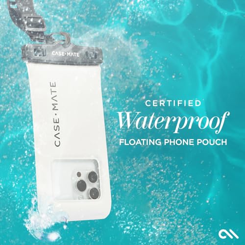 Case-Mate 2 Pack IP68 Waterproof Phone Pouch - Sand Dollar | Touchscreen Floating Waterproof Phone Case with Crossbody Lanyard - Fits All Phones - Beach Cruise Ship Travel Essentials - color: Sand Dollar - 2 Pack