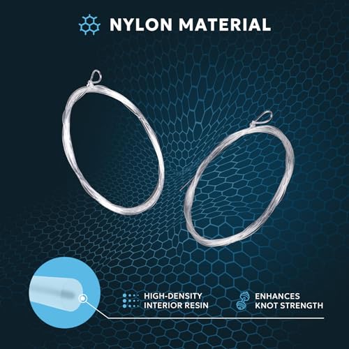 SF Pre-Tied Loop Fly Fishing Tapered Leader Nylon Clear Trout Freshwater Saltwater Bonefish Permit Bass Salmon Steelhead 7.5FT 9FT 10FT 12FT 15FT 0X 1X 2X 3X 4X 5X 6X 7X - size: 9FT-2X, style: Freshwater Knotted 6-pack