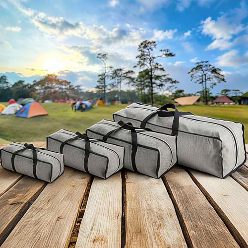 1 Pcs Zippered Tripod Bag, 24 x 10 x 10 Inch Water Resistant Oxford Cloth Outdoor Equipment Storage Bag with Handle for Travel Outdoor Camping Sports Fishing Rod, Grey