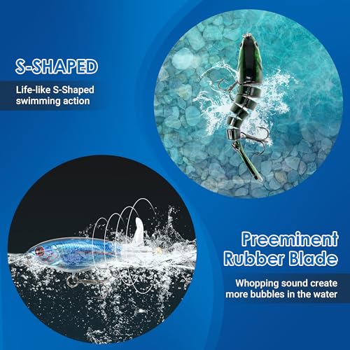 SMMYMGF Fishing Lures Tackle Box Kit,Saltwater Freshwater Fishing Gear and Equipment,Including Bionic Swimbait,Top Water baits,Soft Plastic Baits, Accessories etc for Bass,Trout, Salmon. - color: 77pcs Fishing Tackle Box