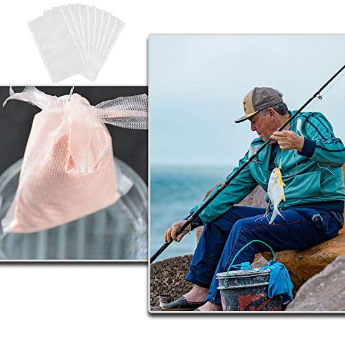 100 Pcs Water Soluble Baits PVA Bags for Solid Bait (7 * 15CM)