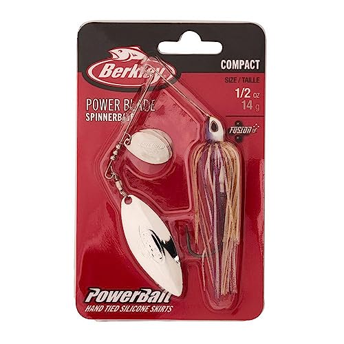 Berkley Power Blade Compact Fishing Spinnerbaits - color: Purple Rain/Silver + Silver, size: 1/2 oz - Colorado Willow