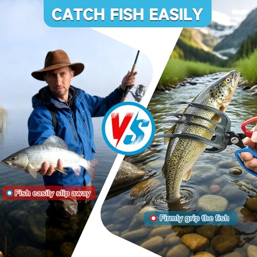 Fish Claw Gripper, Fishing Pliers Gripper, Claw Fish Gripper, Metal Fish Control Clamp Tong Tackle Tool, Multi-Functional Lightweight Non-Slip Fish Claw Gripper