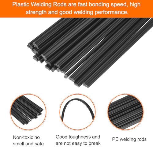MECCANIXITY 20pcs 10 Inch Plastic Welding Rods PP Welding Strips Welder Rods for Car Bumper, Kayak Repair, Plastic Welder, Black - color: Black, size: 10 Inch