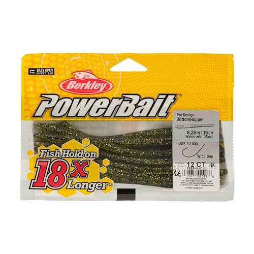 Berkley PowerBait Bottom Hopper Fishing Soft Bait - color: Watermelon Magic, size: 6 1/4"