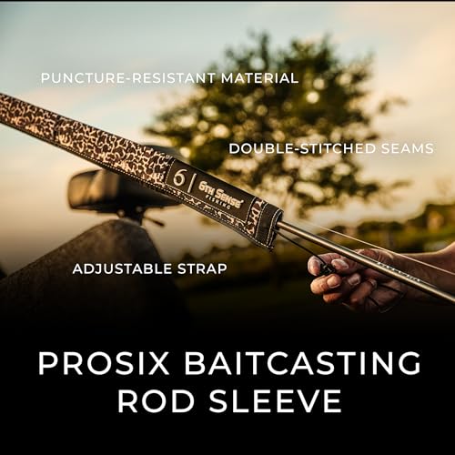 6th Sense ProSix Rod Sleeve – Hook-Resistant Neoprene Covers for Superior Durability, Color-Coded Rod Storage or Organization, Floating Material (Willis - Bayou Bloood, Baitcasting) - color: Willis - Bayou Blood, style: Baitcasting