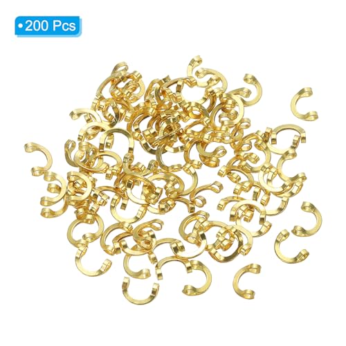 PATIKIL Fishing Spinner Clevis Easy Spin U-Shaped Brass Links for Lure Fishing Spoon Spinnerbait Inline Parts Accessory - color: Gold Tone