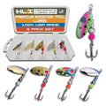 Hipster Pro Pack Rooster Tail Fishing Lures - Proven Inline Spinner Baits, Premium Trout Spinners for Trout and Salmon River Fishing, 100% USA Made by Hofmann's Lures - color: Trout Skinz