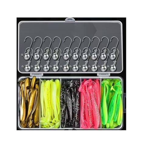 TPR Simulation Fake Corn Soft Baits Corn Carp Fishing Lures Floating Baits with Nice Scent for Carp,Trout Fishing,Cat Fish - color: Multi- 20PCS T-tail Swim Fish