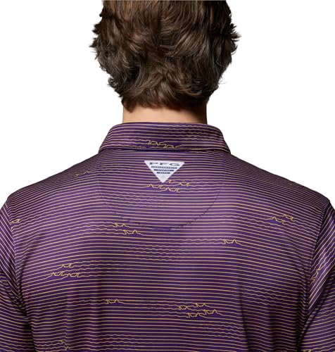 Columbia Men's Collegiate Super Terminal Tackle Polo - color: Lsu - Vivid Purple, size: Large