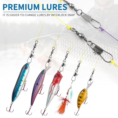 Barrel Snap Swivels Fishing Tackles, 100pcs Fishing Swivels Safty Snaps Accessories, Stainless Steel Fishing Leader Line Lure Connector for Saltwater Freshwater - color: Black, size: 50pcs-#6 (40LB)