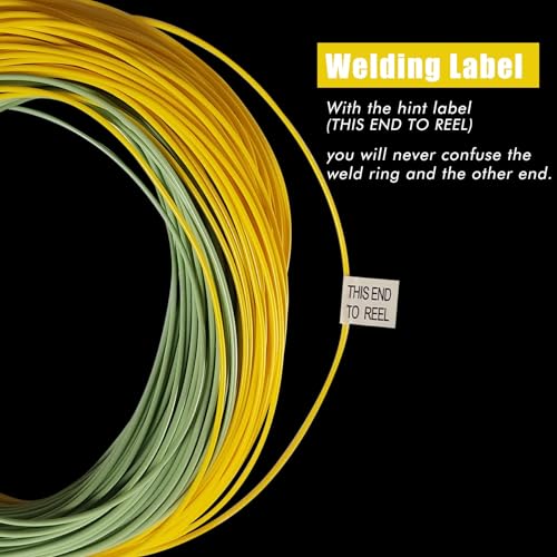 Riverruns Fly Fishing Floating Line with Welded Loop Weight Forward Fly Lines 85FT WF3 4 5 6 7 8F - color: Single Green+Yellow, size: WF5F