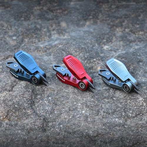 GOMEXUS Sharkbite Fishing Line Cutter with Retractors and Fishing Knot Tying Tool and Hook Eye Cleaner, Fly Fishing Nippers - color: Red