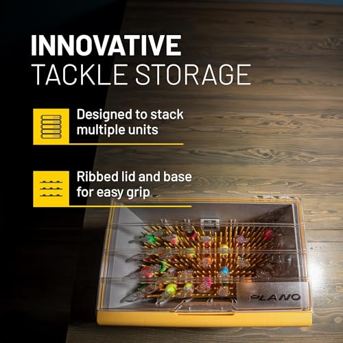 Plano Edge Master Crankbait XL Tackle Storage | Premium Tackle Organization with Rust Prevention, Clear/Yellow - style: Crankbait Xl