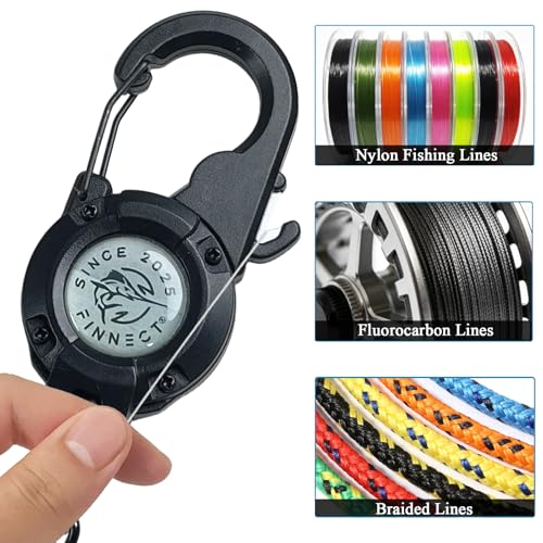 Fly Fishing Zinger Retractor with Carabiner Clip, 26" Steel Wire, Line Cutter, Magnetic Closure, 360° Rotation, 1/2 Packs, Multiple Colors for Fishing, Cycling, Hiking - style: Khaki (1 Pc)