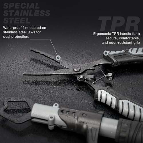 Ghosthorn Fishing Backpack with Tackle Boxes Fish Lip Gripper Pliers Lures Waterproof Tackle Bag with Rod Holder Fishing Gear - color: Black Camouflage Set, size: Standard