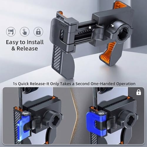 xik Kayak Phone Holder Mount with T-Bolt Track Ball,[720° Dual-Adjustable arms],Boat Track Phone Mount Holder, [1s Lock & Release], Fits 4.7"-7.2" Smartphones - style: Dual arms (3.54+5.91" arms)