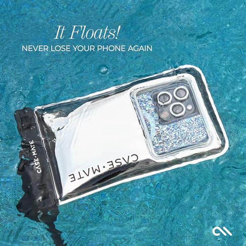 Case-Mate 2 Pack IP68 Waterproof Phone Pouch - Silver Chrome | Touchscreen Floating Waterproof Phone Case with Crossbody Lanyard - Fits All Phones - Beach Cruise Ship Travel Essentials - color: Silver Chrome - 2 Pack