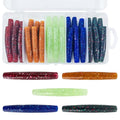 30 Pcs Finesse Ned Worms Soft Plastic Fishing Lures for Bass Fishing 5 Colors Mixed 2.6in/0.15oz
