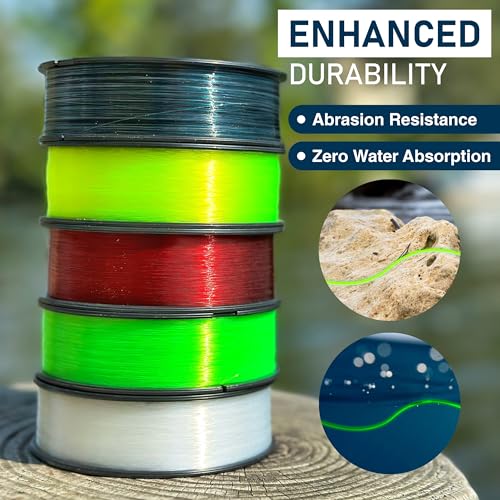 Reaction Tackle Monofilament Fishing Line - Premium Nylon Mono Line, Strong & Abrasion-Resistant, Low Memory for Smooth Long Casts - Freshwater & Saltwater - color: Clear, size: 60lb (950 Yards)