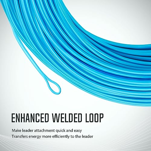 Piscifun Sword Fly Fishing Line with Welded Loop, Weight Forward Floating Fly Line, Available in WF1, WF2, WF3, WF4, WF5, WF6, WF7, WF8, WF9, and WF10 Weights, in Lengths of 90 and 100 Feet - color: Sky Blue, size: WF-6F 100FT