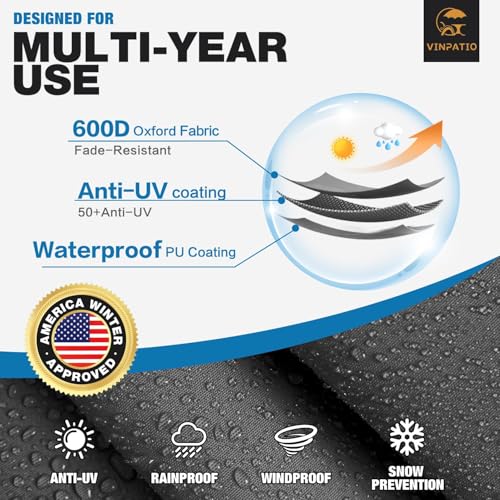 Kayak Cover 600D, Waterproof Full Coverage Canoe Cover with Zipper, Kayak Covers for Outdoor Storage, Heavy-Duty UV Protection and Tear & Dust Resistant for 18 ft Fishing Boats & Paddle Boards - size: 18ft Long, 37inch Beam Width