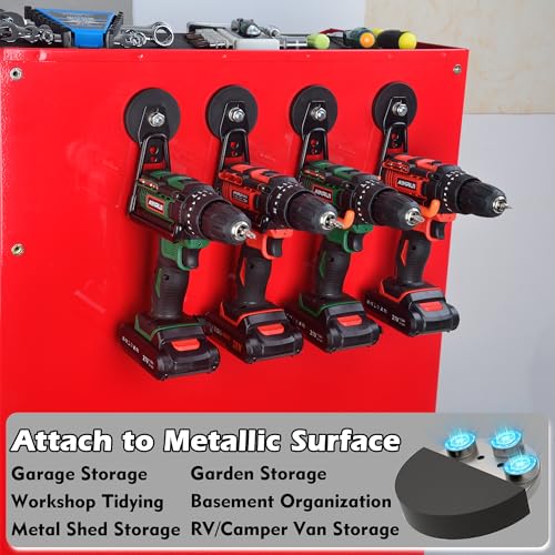 MUTUACTOR Magnetic Hooks Heavy Duty,2PCS Strong Magnetic Garage Hooks for Cruise Cabins,Anti-Scratch Magnet with Long Hooks for Power Drill,Garden Tools,Hose,Tool Chest,Steel Pegboard,Workshop - style: 2.6in Magnet L Black Hooks 2PCS
