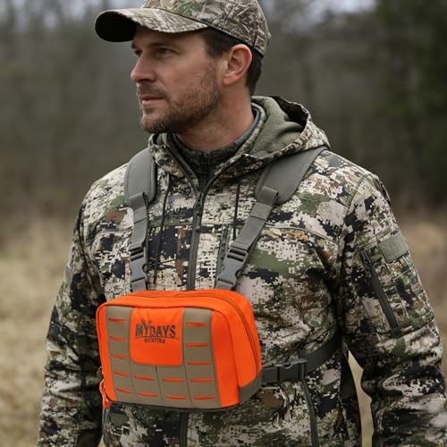 MYDAYS Chest Rig for Men, Chest Bag for Fishing, Waterfowl, Upland Game, Turkey, Tactical - color: Orange