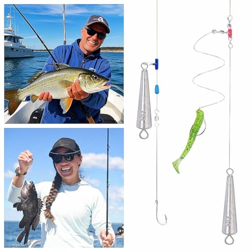 10PCS Fishing Weights Torpedo Sinkers Inline Trolling Sinkers Weights Kit Fishing Sinkers Catfishing Sinkers Saltwater Fishing Torpedo Weights Double Ring Sinkers-1oz(30g) - size: 2.1oz(60g)-8Pcs