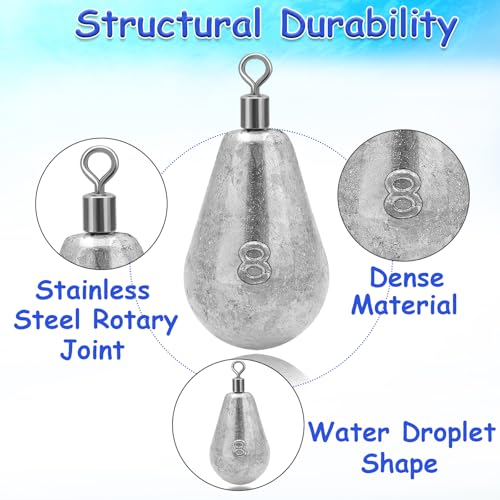 Long Casting Swivel Bell Sinkers Fishing Weights Drop Shot Weights with Swivels Fishing Lead Sinker 1/2oz 3/4oz 1oz 2oz 3oz - size: 2oz-5pcs