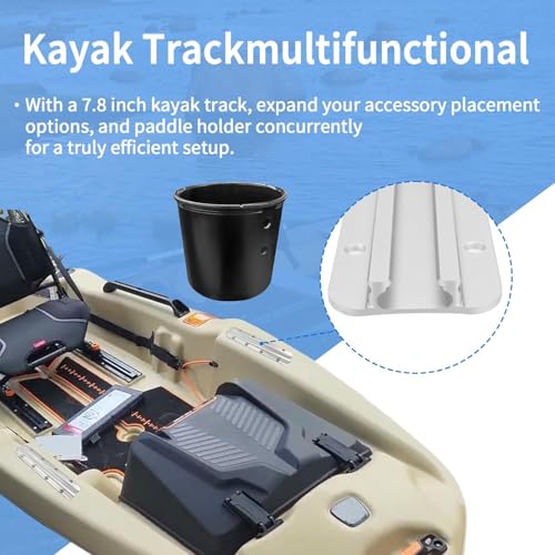 Aluminum Kayak Track for Fishing Rod Holder, Kayak Rail for Paddle Holdersfor Cup Holder, Kayak Accessories Mount Track (4 inches)