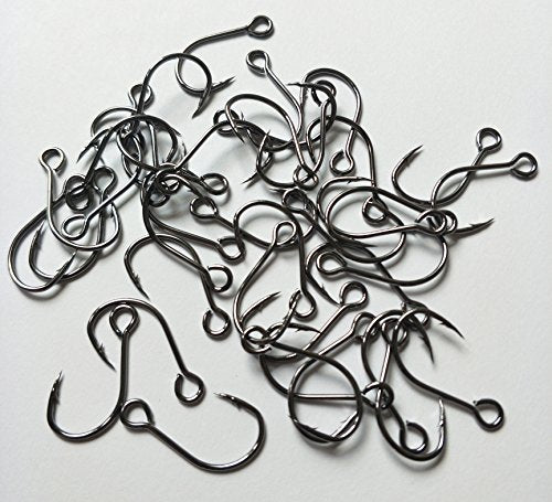 30pcs/Pack Inline Single Hooks Single Replacement Hooks for Fishing Baits Lures 2/0 1/0 1# 2# 4# 6# 8# - size: 1#-30pcs