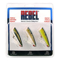 Rebel Lures Pop-R Topwater Popper Fishing Lure - color: Triple Threat 3 Pack, style: Pop-r (1/4 Oz)