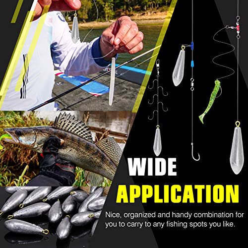 AMYSPORTS Drop Shot Fishing Weights Kit Lead Freshwater Fishing Sinkers Bass Casting Removable Fishing Weights Saltwater Streamlined - size: Size0 (3/4oz.) 12 pcs