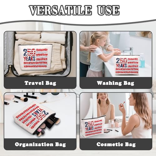 Patriotic Makeup Bag, American 250th Gifts For Women, American 250th Anniversary Makeup Pouch, Travel Toiletry Bag With Zipper, Patriotic Bag Gifts For Women, Travel Toiletry Bag - color: 250th