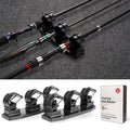 VEYWANE Fishing Rod Racks for Boat/Wall/Truck Bed, 3-Poles Storage Holders with Rubber Band Clips - color: 2 Racks for 3 Rods