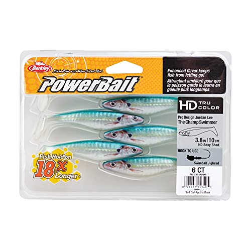 Berkley PowerBait The Champ Swimmer Fishing Soft Bait - color: HD Sexy Shad, size: 3.8"