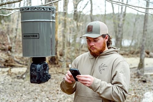 Moultrie 40 Lb All-in-One Directional Hanging Feeder - Deer & Fish Pond, Bluetooth App Control, Pairs with Edge 3, MFG-15102