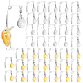 Sumind Fishing Spinner Blades Spinner Bait Smooth Spoons Rigs Fishing Spoons Blades Lures Accessories - color: Silver Gold, size: Large