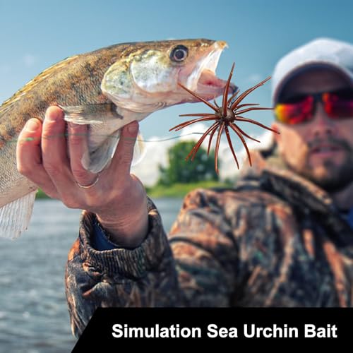 Tentacle Creature Lure Floating Fishing Lures Soft Artificial Baits for Bass Fishing - color: Flash brown