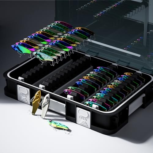 2300 Lure Organize Lures Effortlessly Easy Storage for VIB, Minnow, Pencil Lures, DIY Modular System for Ultimate Customization Gift for Any Angler! (2300-2 VIB Storage 48pcs)