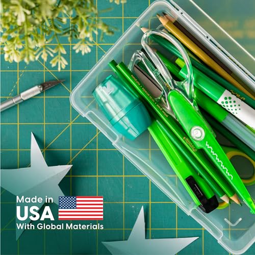 IRIS USA Clear Storage Cases, 10-Pack, |Made in USA|, Plastic Bead Organizing Containers with Snap Lid for Arts, Crafts, Ephemera, Stickers, & Dance Cheer, Clear - Medium - size: 10 - Pack, style: Medium